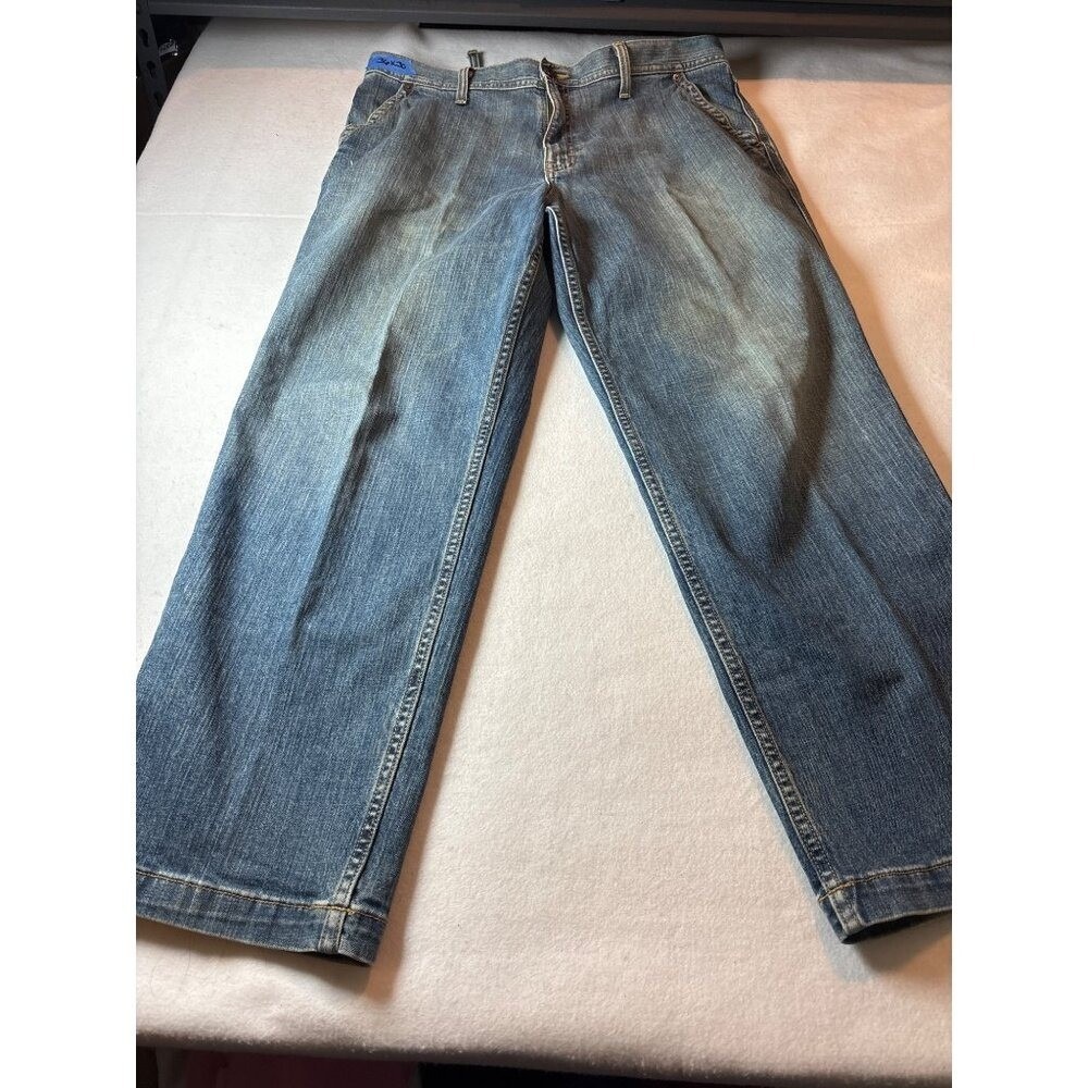 LL Bean Straight Leg Jeans Mens 36x30 Blue Medium Wash Stretch Denim